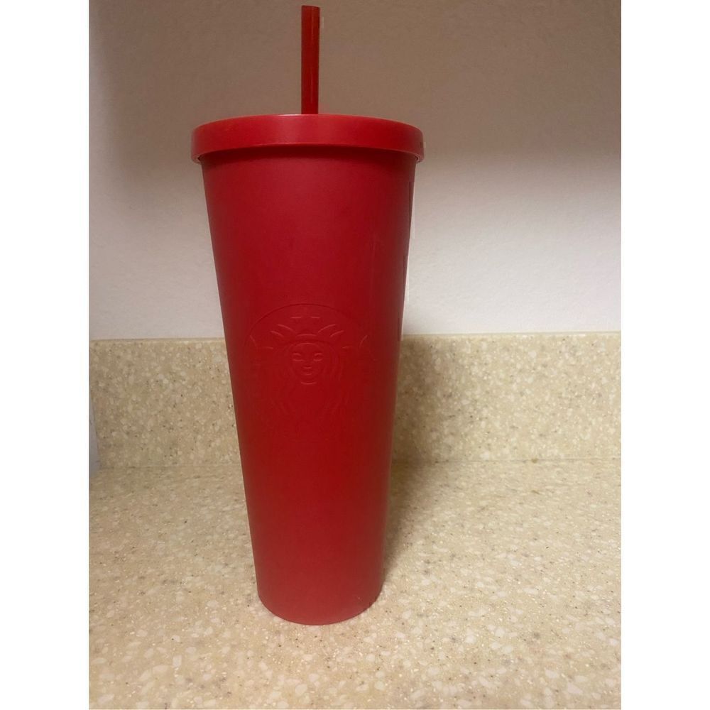 Rare 2016 matte red Starbucks cup
